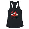 Three Glasses Wine Heart Funny Couple Valentines Day Shirt & Tank Top | siriusteestore