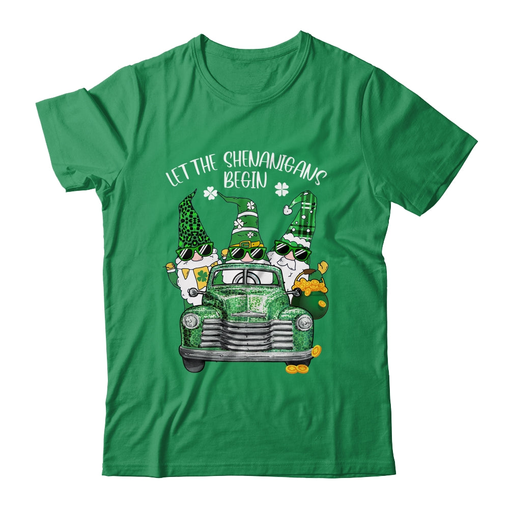 Three Gnome St Patricks Day Let The Shenanigans Begin Irish Shirt & Hoodie | siriusteestore