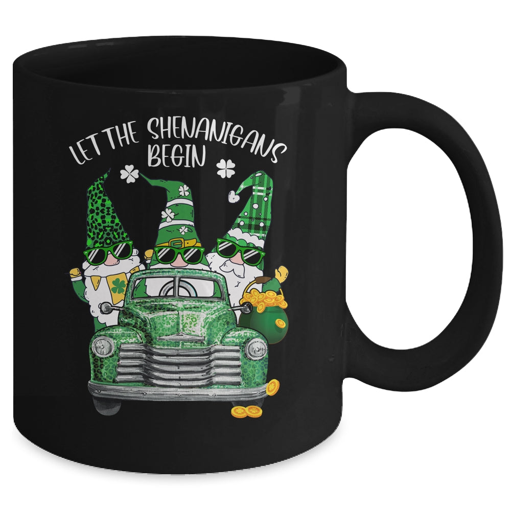 Three Gnome St Patricks Day Let The Shenanigans Begin Irish Mug | siriusteestore