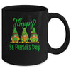 Three Gnomes Holding Shamrock Plaid Leopard St Patricks Day Mug | siriusteestore