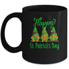 Three Gnomes Holding Shamrock Plaid Leopard St Patricks Day Mug | siriusteestore