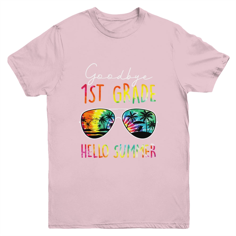 Tie Dye Goodbye 1st Grade Hello Summer Last Day Of School Youth Shirt | siriusteestore