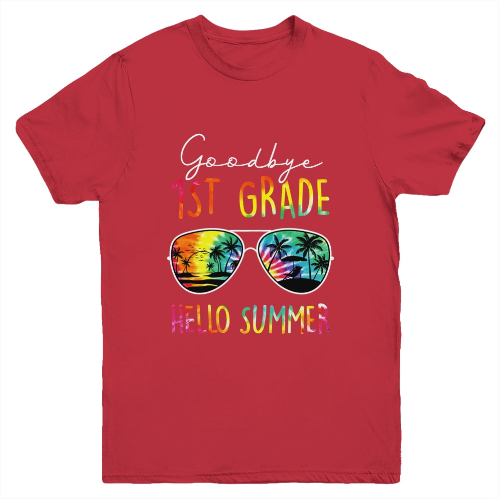 Tie Dye Goodbye 1st Grade Hello Summer Last Day Of School Youth Shirt | siriusteestore
