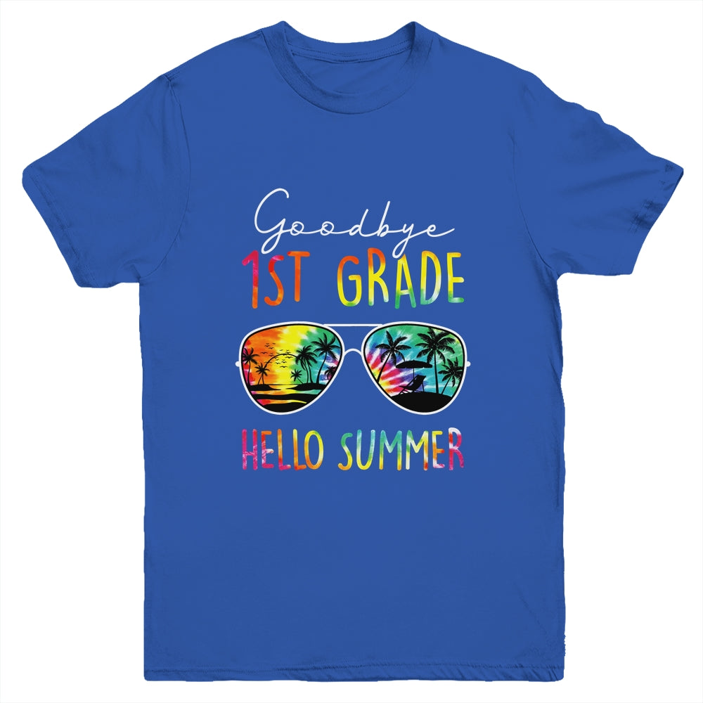 Tie Dye Goodbye 1st Grade Hello Summer Last Day Of School Youth Shirt | siriusteestore