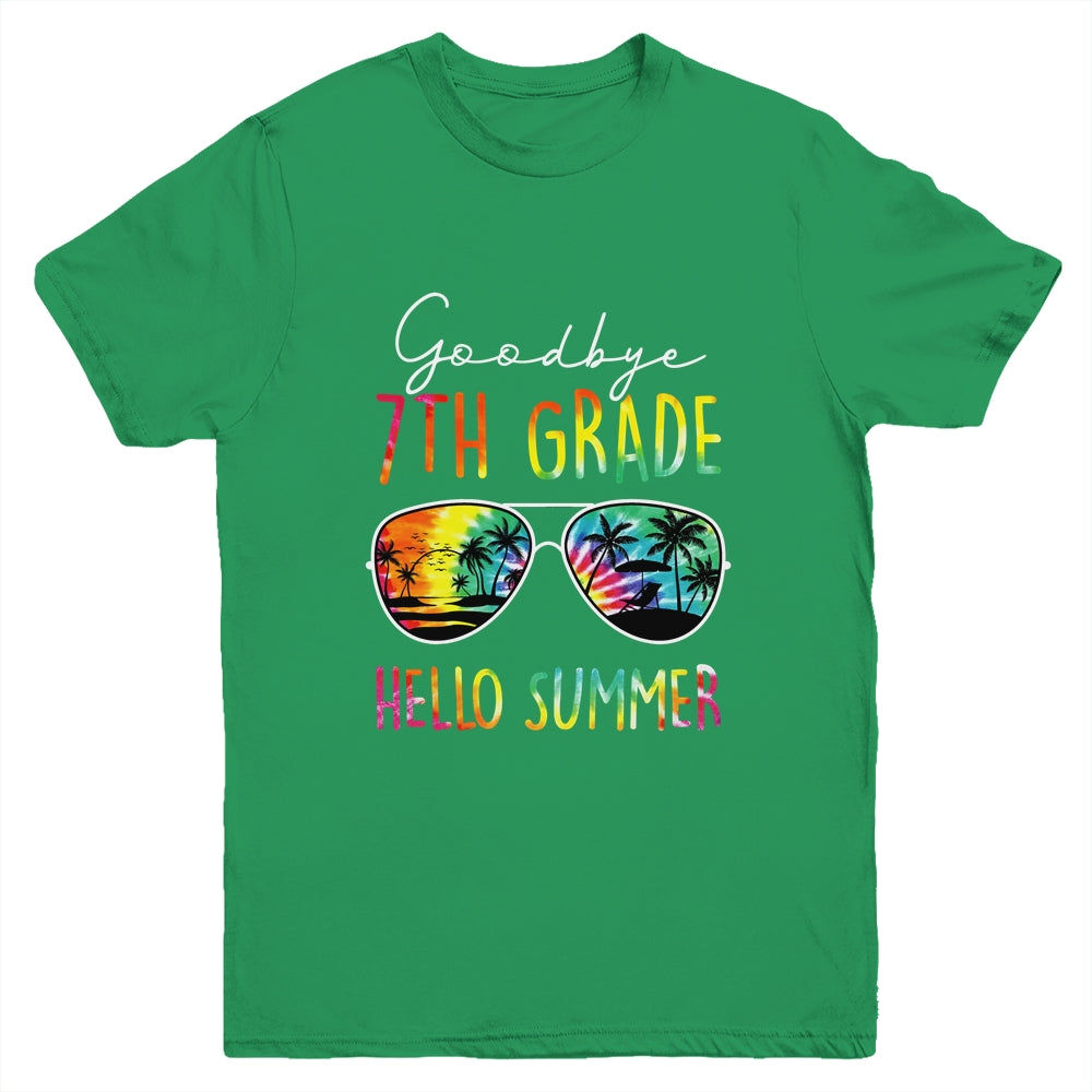 Tie Dye Goodbye 7th Grade Hello Summer Last Day Of School Youth Shirt | siriusteestore