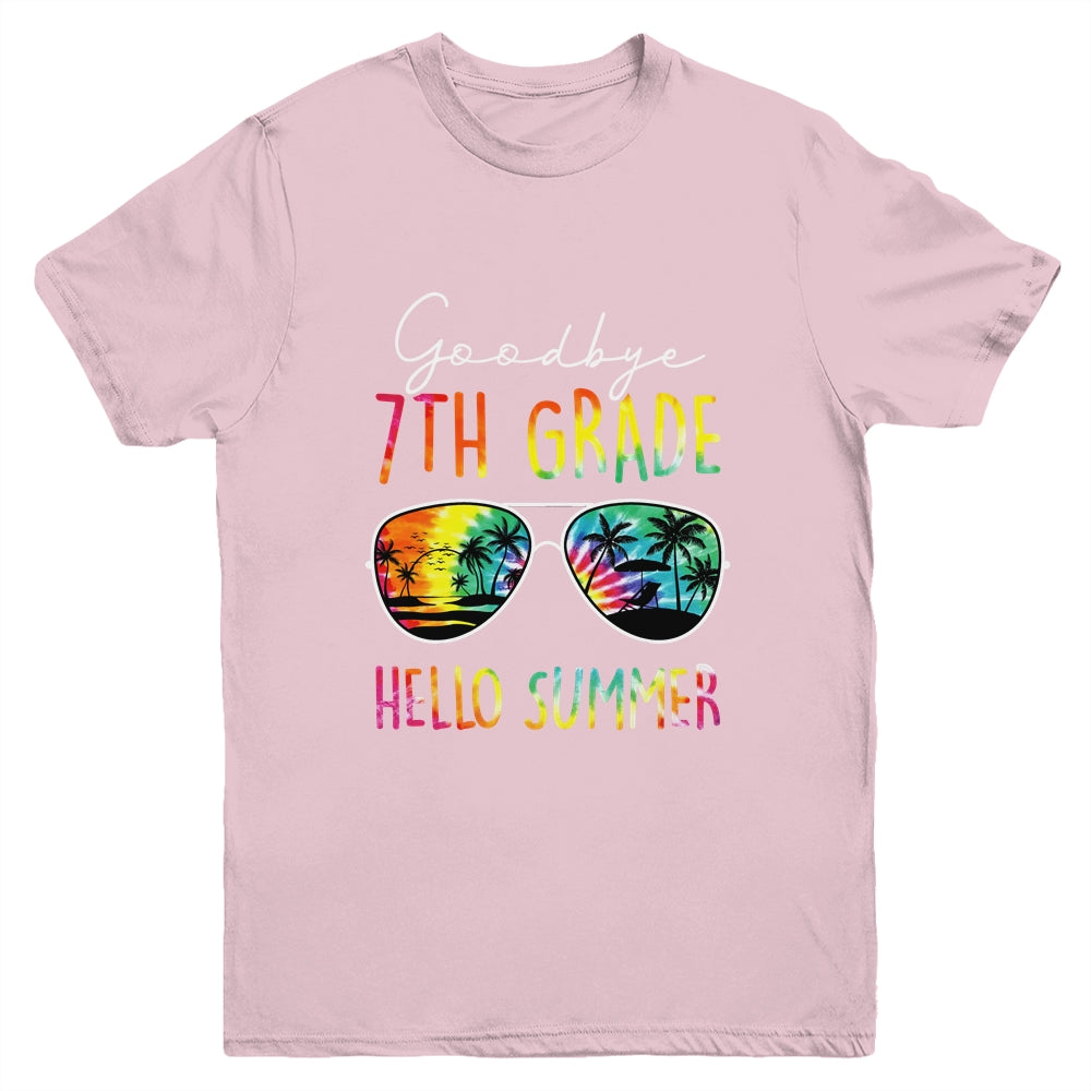 Tie Dye Goodbye 7th Grade Hello Summer Last Day Of School Youth Shirt | siriusteestore