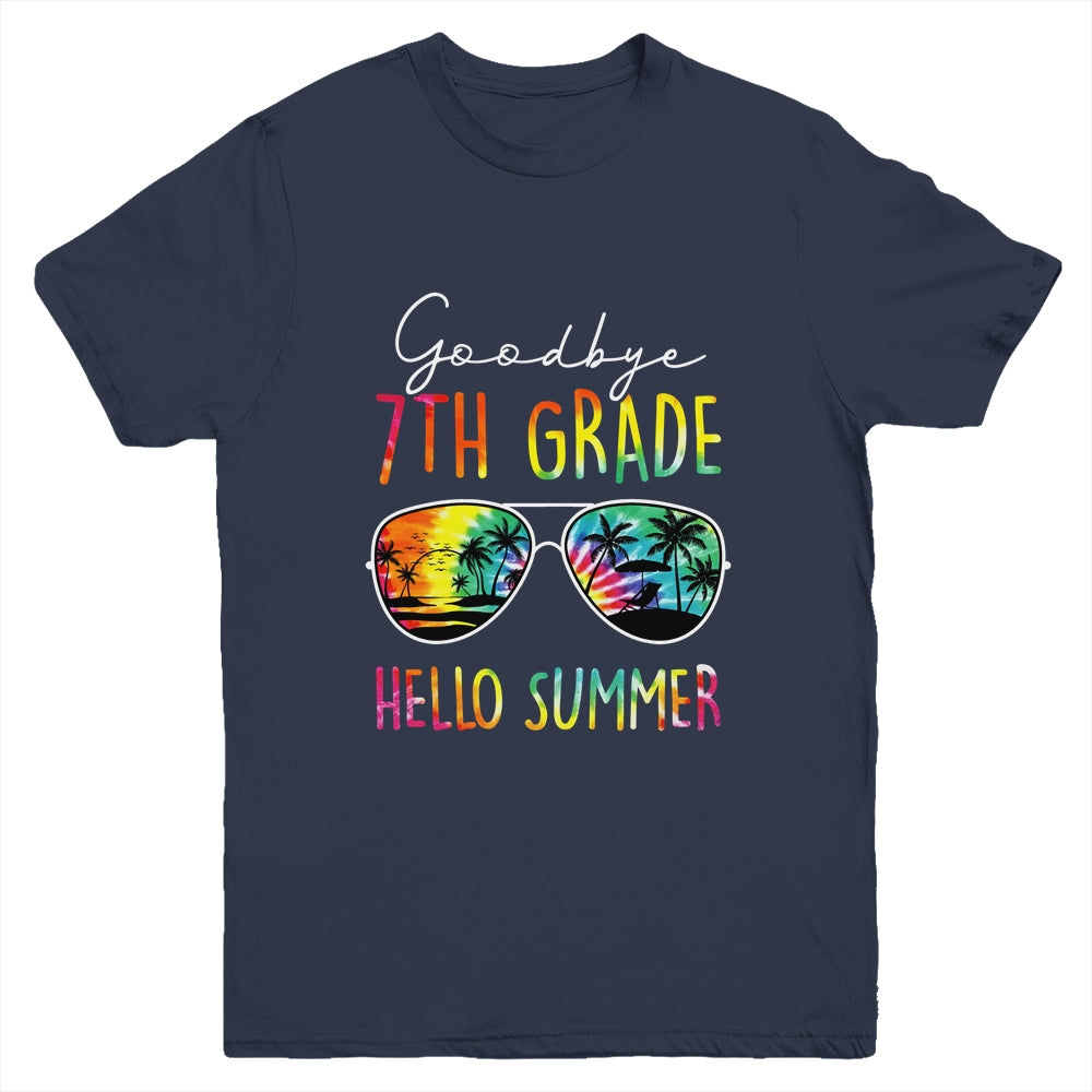 Tie Dye Goodbye 7th Grade Hello Summer Last Day Of School Youth Shirt | siriusteestore
