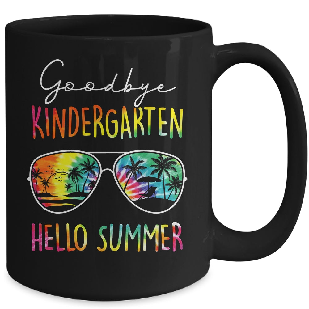 Tie Dye Goodbye Kindergarten Hello Summer Last Day Of School Mug | siriusteestore