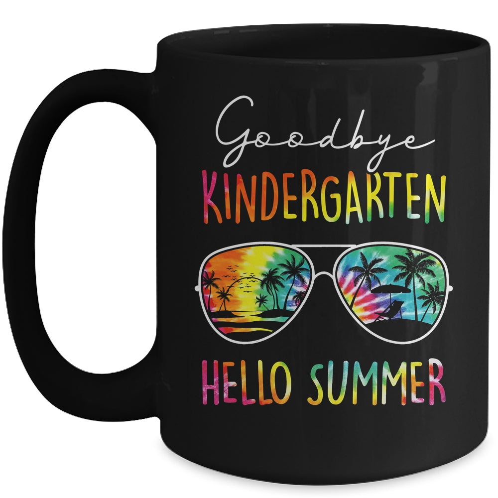 Tie Dye Goodbye Kindergarten Hello Summer Last Day Of School Mug | siriusteestore