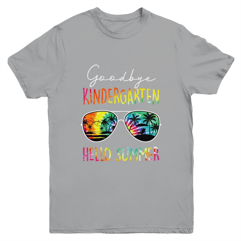 Tie Dye Goodbye Kindergarten Hello Summer Last Day Of School Youth Shirt | siriusteestore