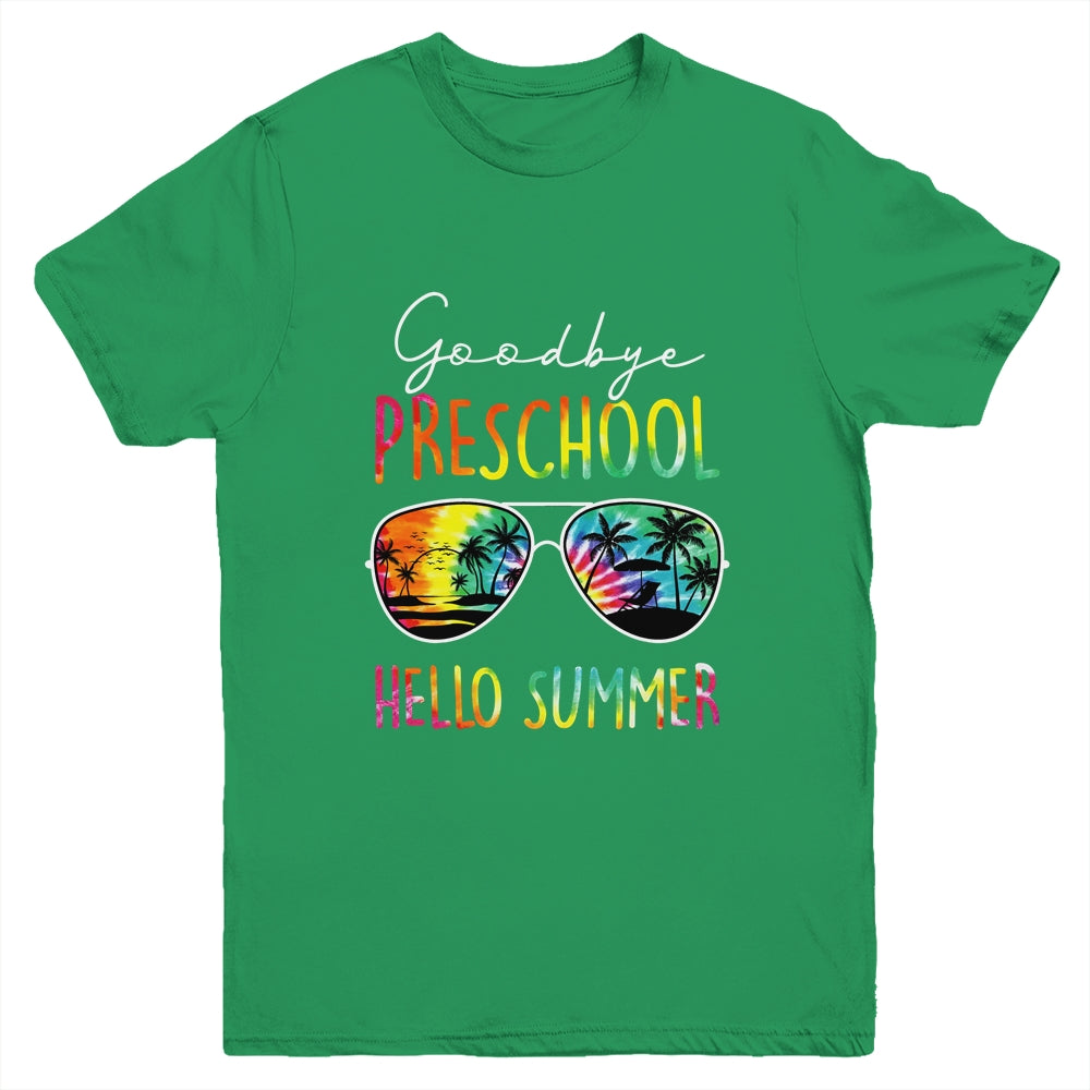 Tie Dye Goodbye Preschool Hello Summer Last Day Of School Youth Shirt | siriusteestore