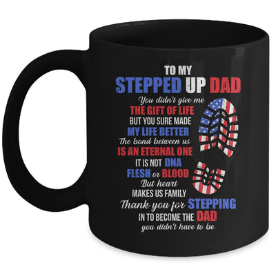 To My Stepped Up Dad To My Amazing Step Dad Fathers Day Mug | siriusteestore