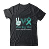 Tourette Syndrome Awareness Peace Love Cure Leopard Shirt & Hoodie | siriusteestore