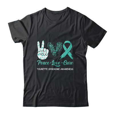 Tourette Syndrome Awareness Peace Love Cure Leopard Shirt & Hoodie | siriusteestore