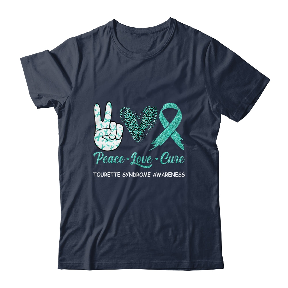 Tourette Syndrome Awareness Peace Love Cure Leopard Shirt & Hoodie | siriusteestore