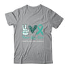 Tourette Syndrome Awareness Peace Love Cure Leopard Shirt & Hoodie | siriusteestore