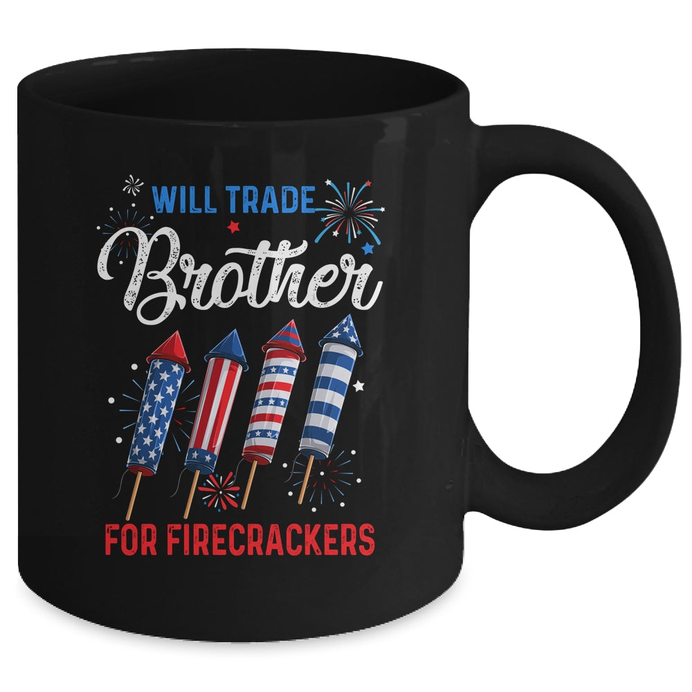 Trade Brother For Firecrackers Funny Girls 4th Of July Mug | siriusteestore