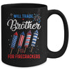 Trade Brother For Firecrackers Funny Girls 4th Of July Mug | siriusteestore