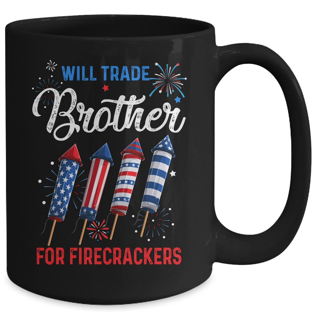 Trade Brother For Firecrackers Funny Girls 4th Of July Mug | siriusteestore