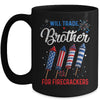 Trade Brother For Firecrackers Funny Girls 4th Of July Mug | siriusteestore