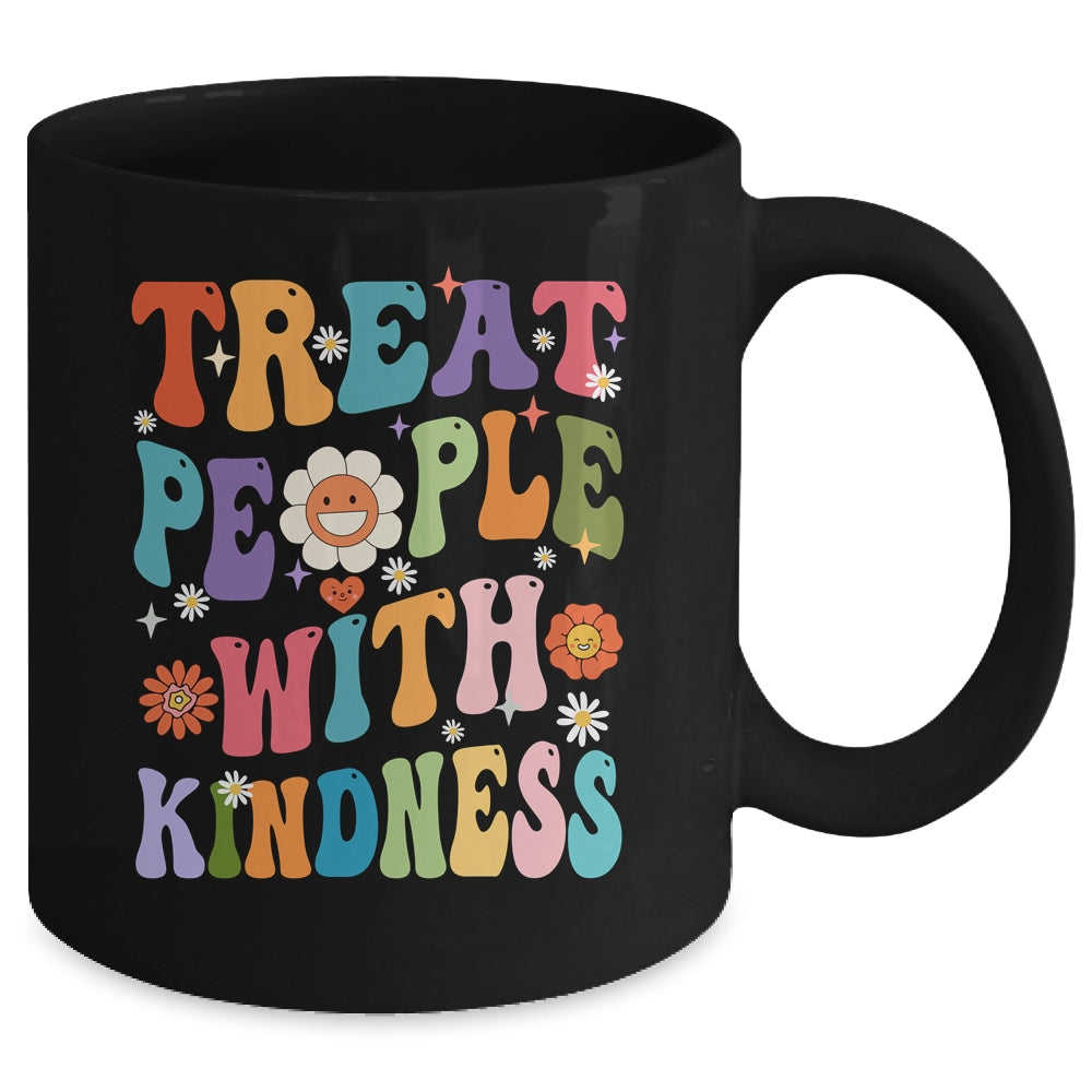 Treat People With Kindness Positive Mindset Groovy Women Mug | siriusteestore