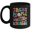 Treat People With Kindness Positive Mindset Groovy Women Mug | siriusteestore