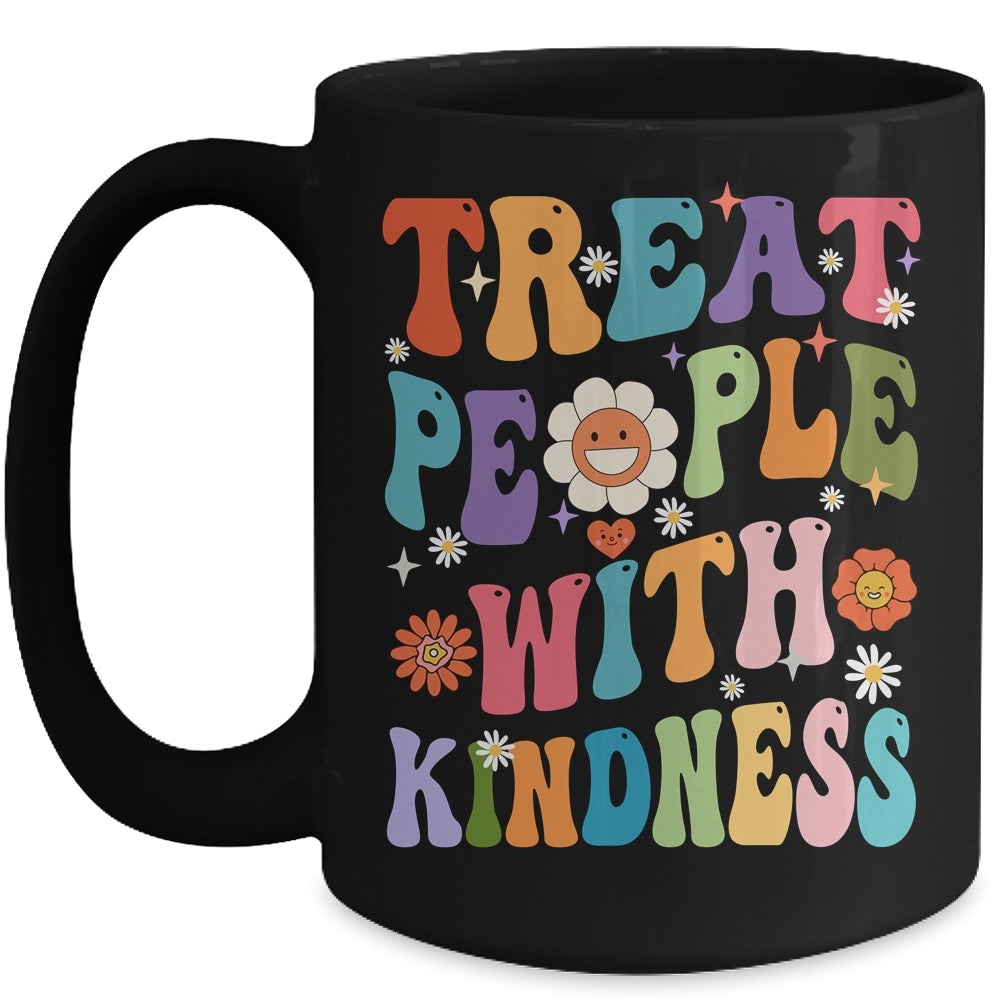Treat People With Kindness Positive Mindset Groovy Women Mug | siriusteestore