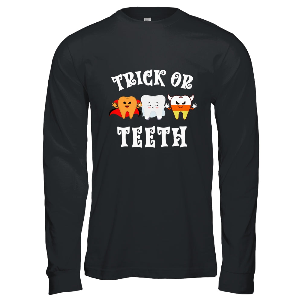 Trick Or Teeth Funny Dental Halloween Treat Dentist Shirt & Hoodie | siriusteestore