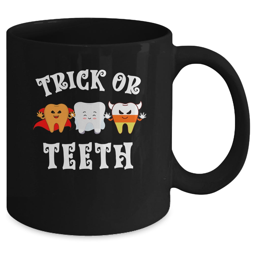 Trick Or Teeth Funny Dental Halloween Treat Dentist Mug | siriusteestore