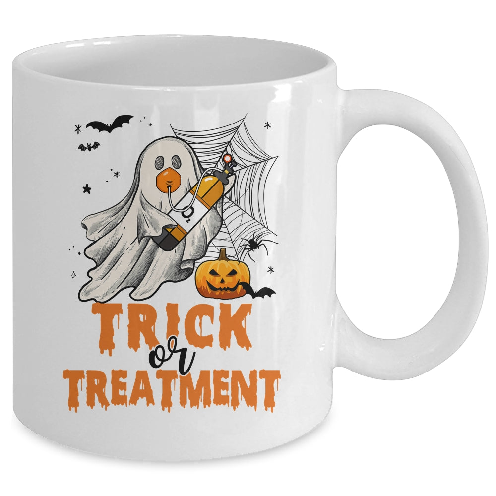 Trick Or Treatment Respiratory Therapist Halloween Nurse Mug | siriusteestore