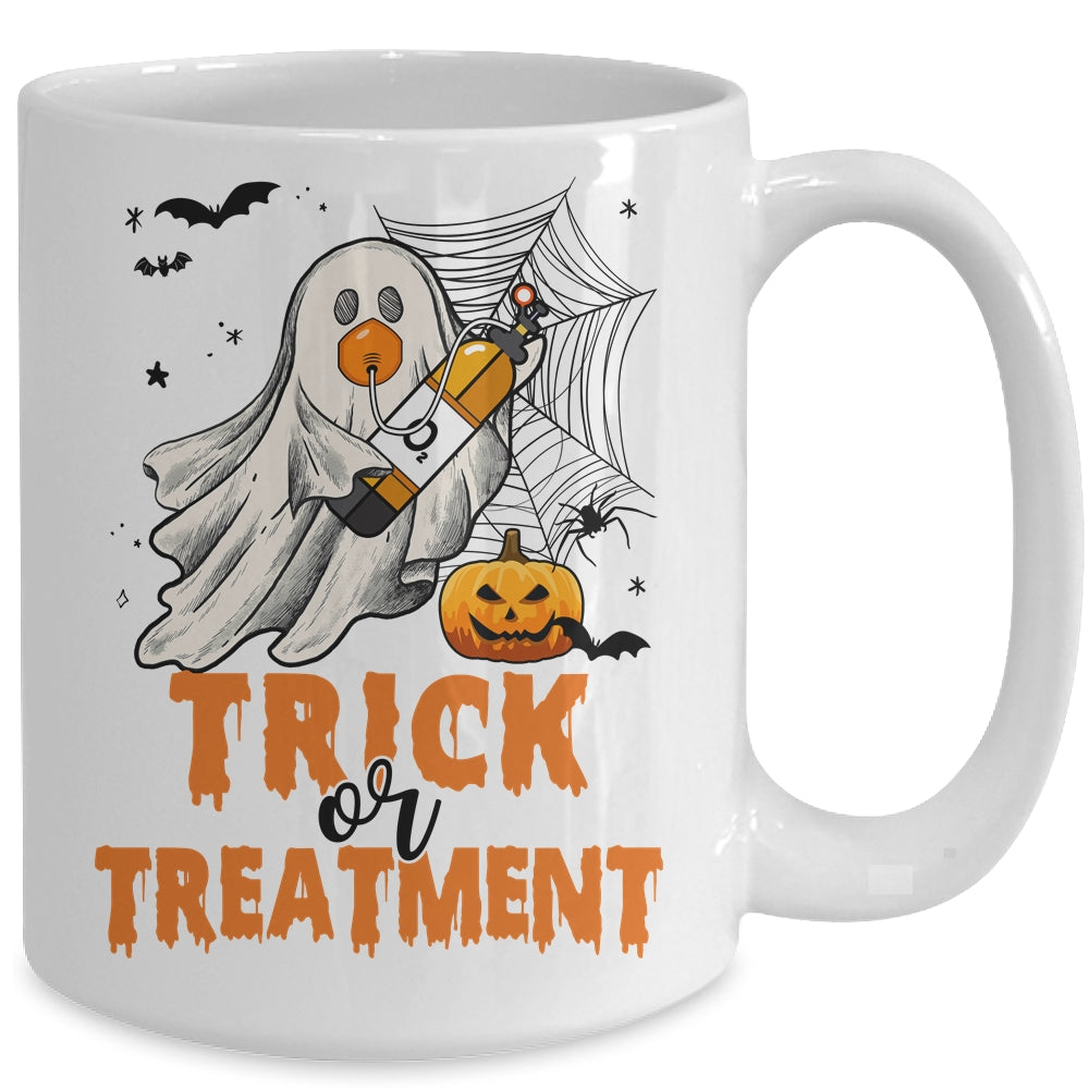 Trick Or Treatment Respiratory Therapist Halloween Nurse Mug | siriusteestore