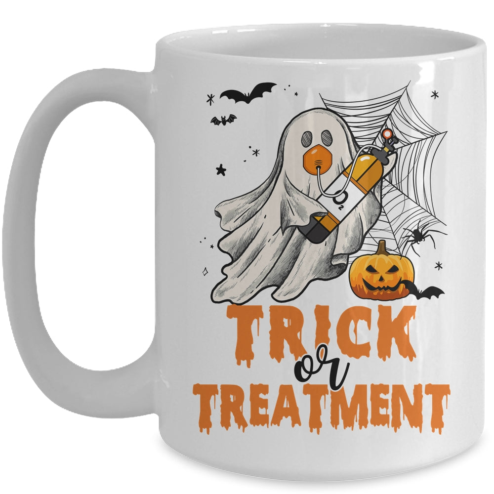 Trick Or Treatment Respiratory Therapist Halloween Nurse Mug | siriusteestore