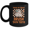 Trick or Treat Brush Your Teeth Dental Halloween Ghosh Funny Mug | siriusteestore