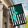 Trigeminal Neuralgia Awareness America Flag Teal Ribbon | siriusteestore