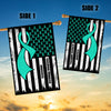 Trigeminal Neuralgia Awareness America Flag Teal Ribbon | siriusteestore