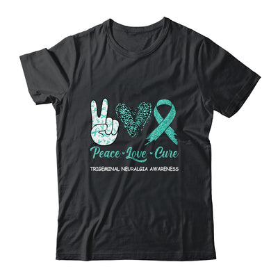 Trigeminal Neuralgia Awareness Peace Love Cure Leopard Shirt & Hoodie | siriusteestore