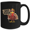 Turkey Eat Pizza Adult Vegan Kids Funny Thanksgiving Mug | siriusteestore