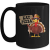 Turkey Eat Pizza Adult Vegan Kids Funny Thanksgiving Mug | siriusteestore