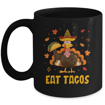 Turkey Eat Tacos Funny Mexican Sombrero Thanksgiving Xmas Mug | siriusteestore