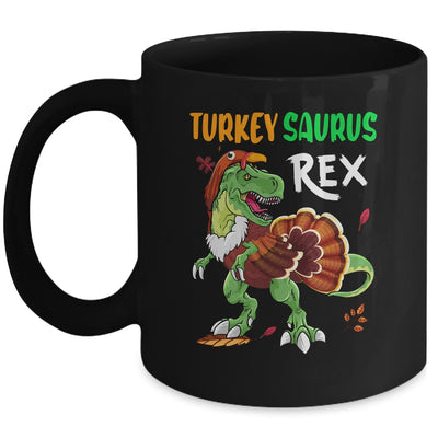 Turkey Saurus Rex Funny Dinosaur Trex Thanksgiving Boy Kids Mug | siriusteestore