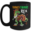 Turkey Saurus Rex Funny Dinosaur Trex Thanksgiving Boy Kids Mug | siriusteestore