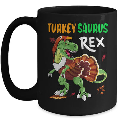 Turkey Saurus Rex Funny Dinosaur Trex Thanksgiving Boy Kids Mug | siriusteestore