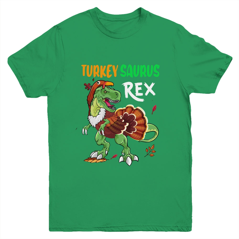 Turkey Saurus Rex Funny Dinosaur Trex Thanksgiving Boy Kids Youth Shirt | siriusteestore