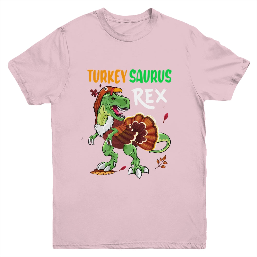 Turkey Saurus Rex Funny Dinosaur Trex Thanksgiving Boy Kids Youth Shirt | siriusteestore