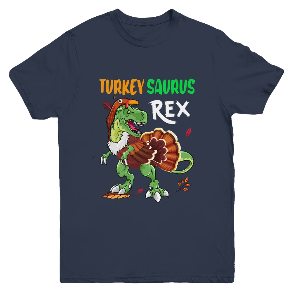 Turkey Saurus Rex Funny Dinosaur Trex Thanksgiving Boy Kids Youth Shirt | siriusteestore