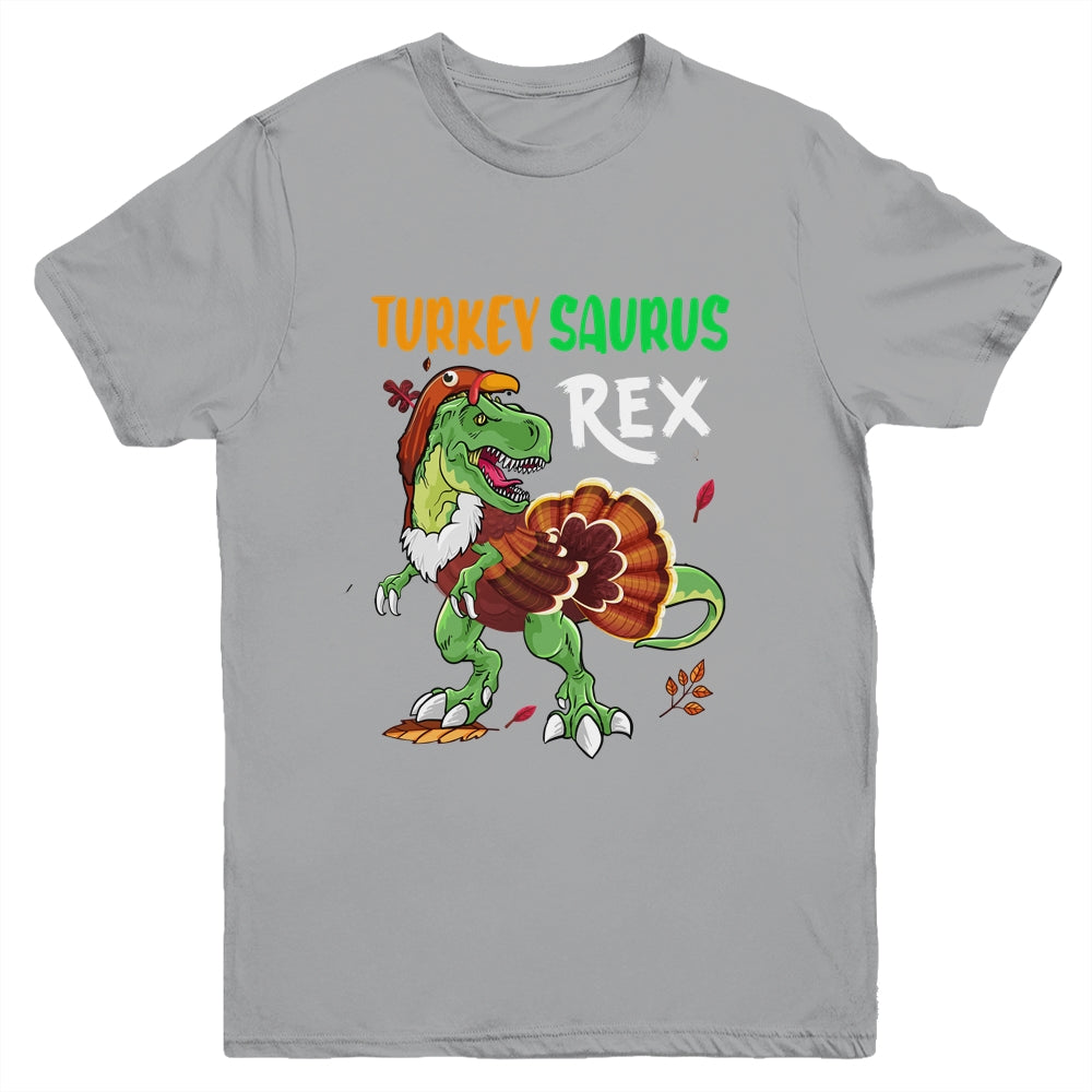 Turkey Saurus Rex Funny Dinosaur Trex Thanksgiving Boy Kids Youth Shirt | siriusteestore
