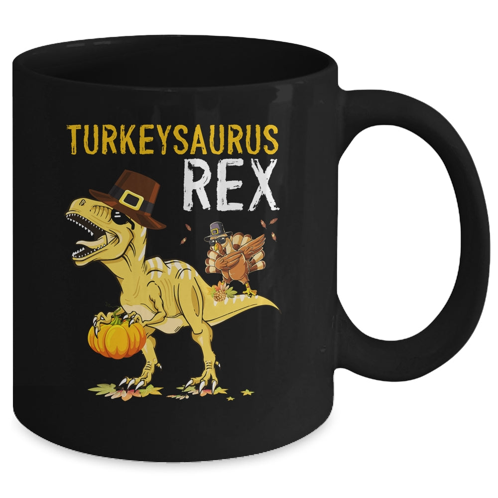 Turkeysaurus Rex Dab Turkey Dino Toddler Boys Thanksgiving Mug | siriusteestore