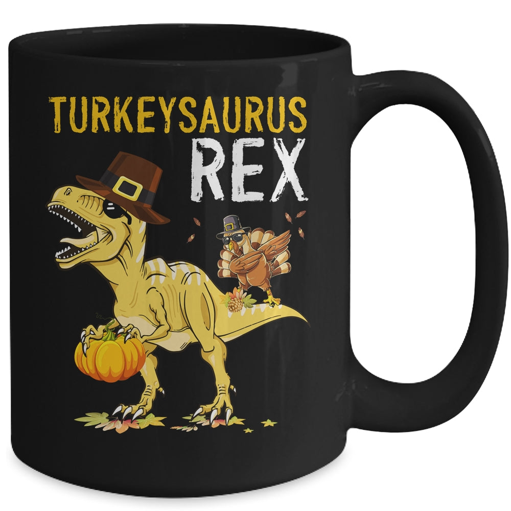 Turkeysaurus Rex Dab Turkey Dino Toddler Boys Thanksgiving Mug | siriusteestore