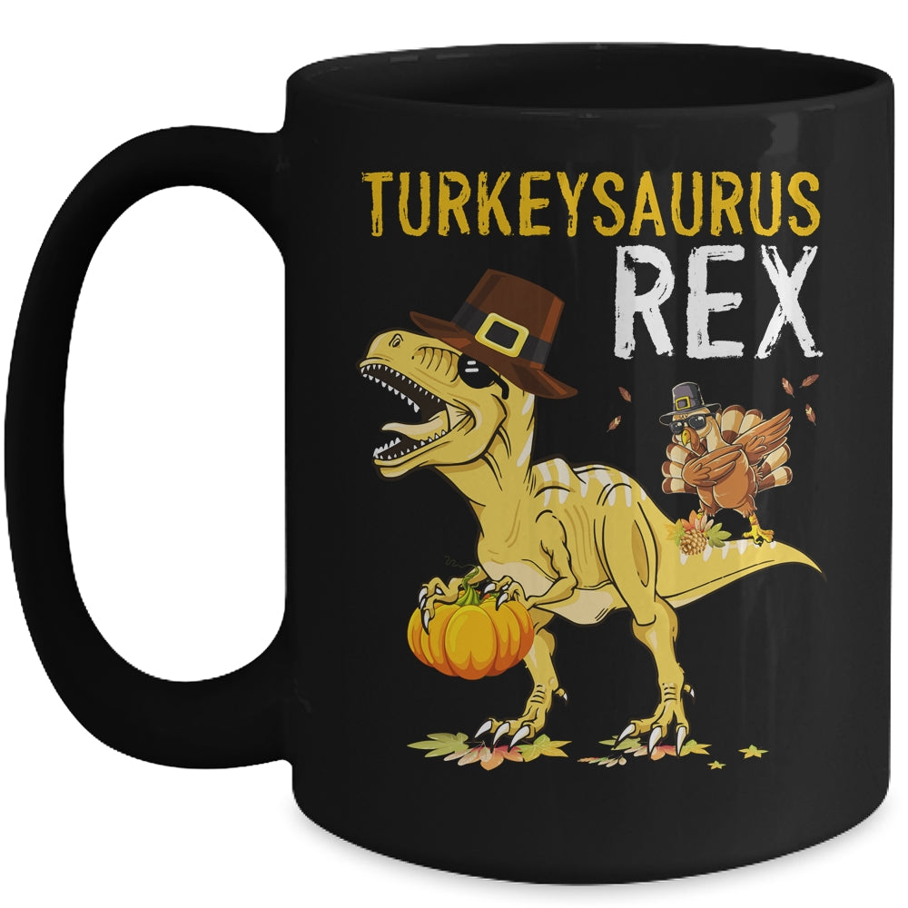 Turkeysaurus Rex Dab Turkey Dino Toddler Boys Thanksgiving Mug | siriusteestore