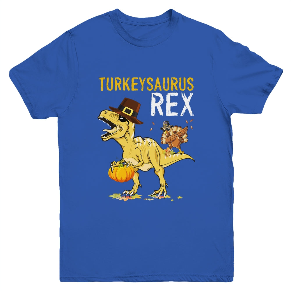 Turkeysaurus Rex Dab Turkey Dino Toddler Boys Thanksgiving Youth Shirt | siriusteestore